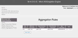 Merchant Self Administration - Aggregation Rules