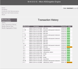Merchant Self Administration - Transaction View